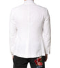 Dolce & Gabbana White Single Breasted Men Coat Blazer Suit