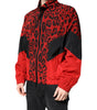 Dolce & Gabbana Red Leopard Nylon Bomber Full Zip Jacket