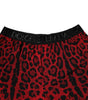 Bermuda en viscose à imprimé léopard rouge Dolce &amp; Gabbana