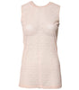 Dolce & Gabbana Beige Nylon Logo Monogram Sleeveless Tank Top