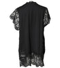 Dolce & Gabbana Black Lace Sheer Sacred Heart Crew Neck Top