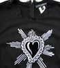 Dolce & Gabbana Black Lace Sheer Sacred Heart Crew Neck Top