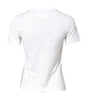 Dolce & Gabbana White Cotton Graphic Print Crew Neck T-shirt