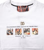 Dolce & Gabbana White Cotton Graphic Print Crew Neck T-shirt