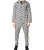 Dolce &amp; Gabbana Black White DG Print Cotton Pajama Set Sleepwear