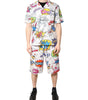 Dolce & Gabbana White Cartoon Print Cotton Men Pajama Set Sleepwear