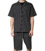 Dolce &amp; Gabbana Black White Stripes Cotton Men Pajama Set Sleepwear