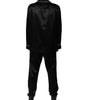 Dolce & Gabbana Black Silk Shirt Pants Pajama Set Sleepwear