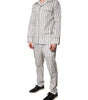 Dolce & Gabbana White Black Stripes Cotton Men Pajama Set Sleepwear