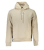 Calvin Klein Beige Fleece Hooded Sweatshirt with Logo Embroidery