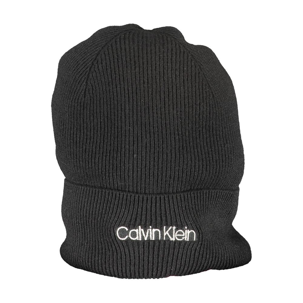 Bonnet en laine noire Calvin Klein