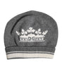 Dolce & Gabbana Gray Cashmere Knitted Winter Beanie Hat