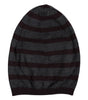 Dolce & Gabbana Gray Striped Wool Knitted Winter Beanie Hat