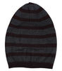 Dolce & Gabbana Gray Striped Wool Knitted Winter Beanie Hat