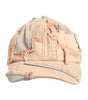 Dolce &amp; Gabbana Beige Tattered Cotton 6 Panels Baseball Cap