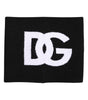 Dolce & Gabbana Black White Logo Print Knitted Neck Warmer Scarf