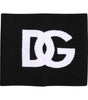 Dolce & Gabbana Black White Logo Print Knitted Neck Warmer Scarf