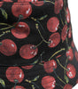 Dolce &amp; Gabbana Black Cotton Printed Wide Brim Bucket Hat