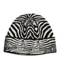 Dolce & Gabbana Black White Zebra Knitted Winter Beanie Hat