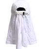 Dolce & Gabbana White Cotton DG Logo Plaque Baseball Balaclava Cap