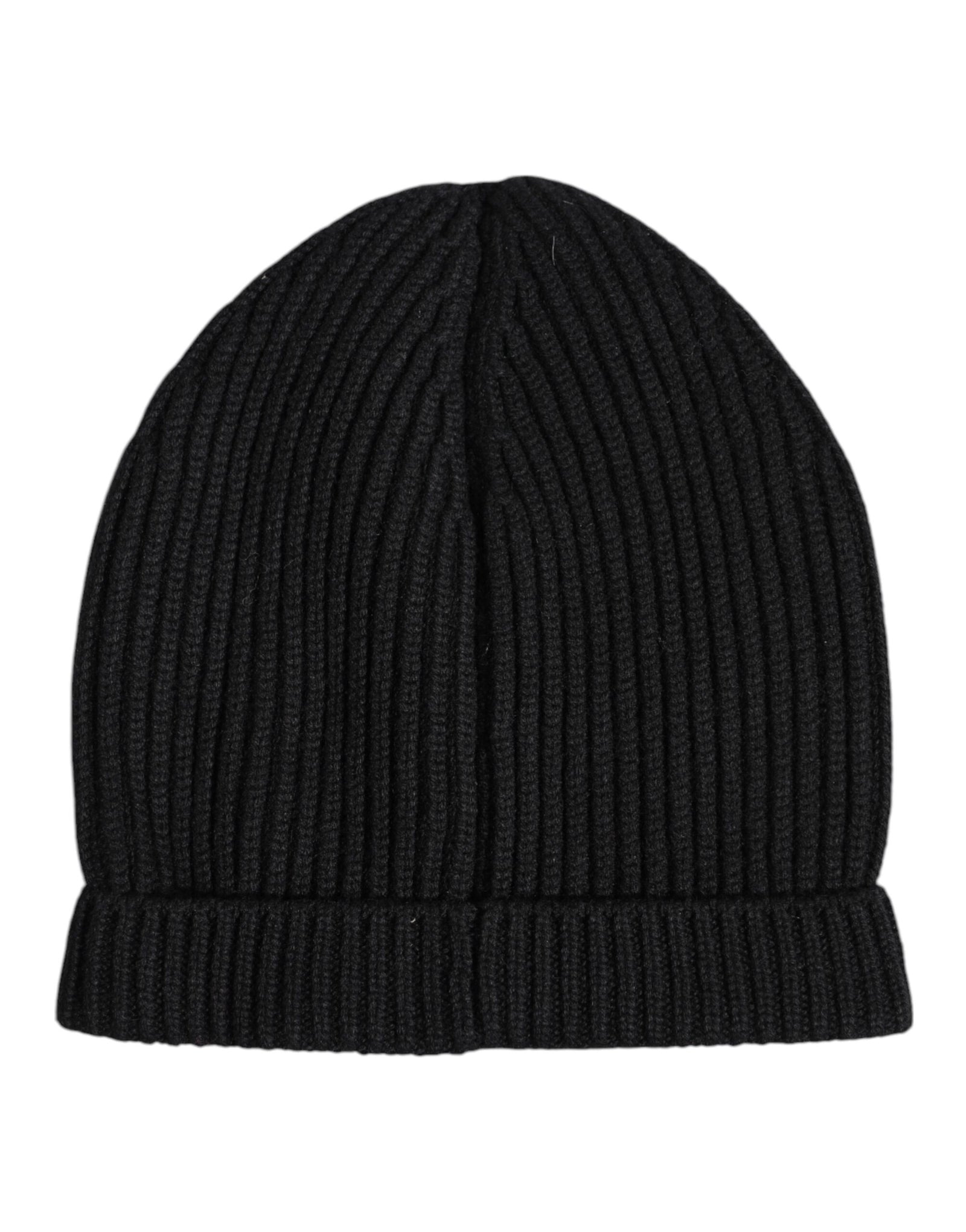 Bonnet d'hiver tricoté en cachemire noir Dolce &amp; Gabbana