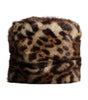 Dolce & Gabbana Brown Leopard Faux Fur Women Bucket Hat