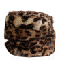 Dolce & Gabbana Brown Leopard Faux Fur Women Bucket Hat
