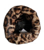 Dolce & Gabbana Brown Leopard Faux Fur Women Bucket Hat