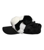 Dolce & Gabbana Black White Panda Fur Women Baseball Cap