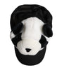 Dolce & Gabbana Black White Panda Fur Women Baseball Cap