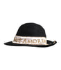 Dolce & Gabbana Black Logo Sequin Embroidery Wide Brim Hat