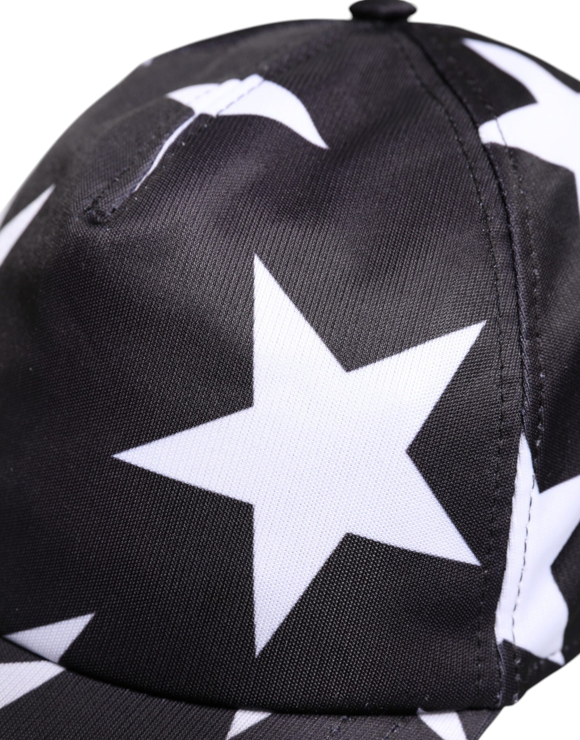 Dolce & Gabbana Black Star Print Polyester Baseball Cap