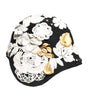 Chapeau cloche Dolce &amp; Gabbana en laine noire à fleurs blanches et feuilles d'or