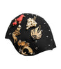Chapeau cloche Dolce &amp; Gabbana en laine noire à ornements multicolores