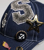 Dolce & Gabbana Blue Crystal Embellishment Baseball Cap