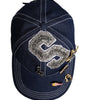 Dolce & Gabbana Blue Crystal Embellishment Baseball Cap