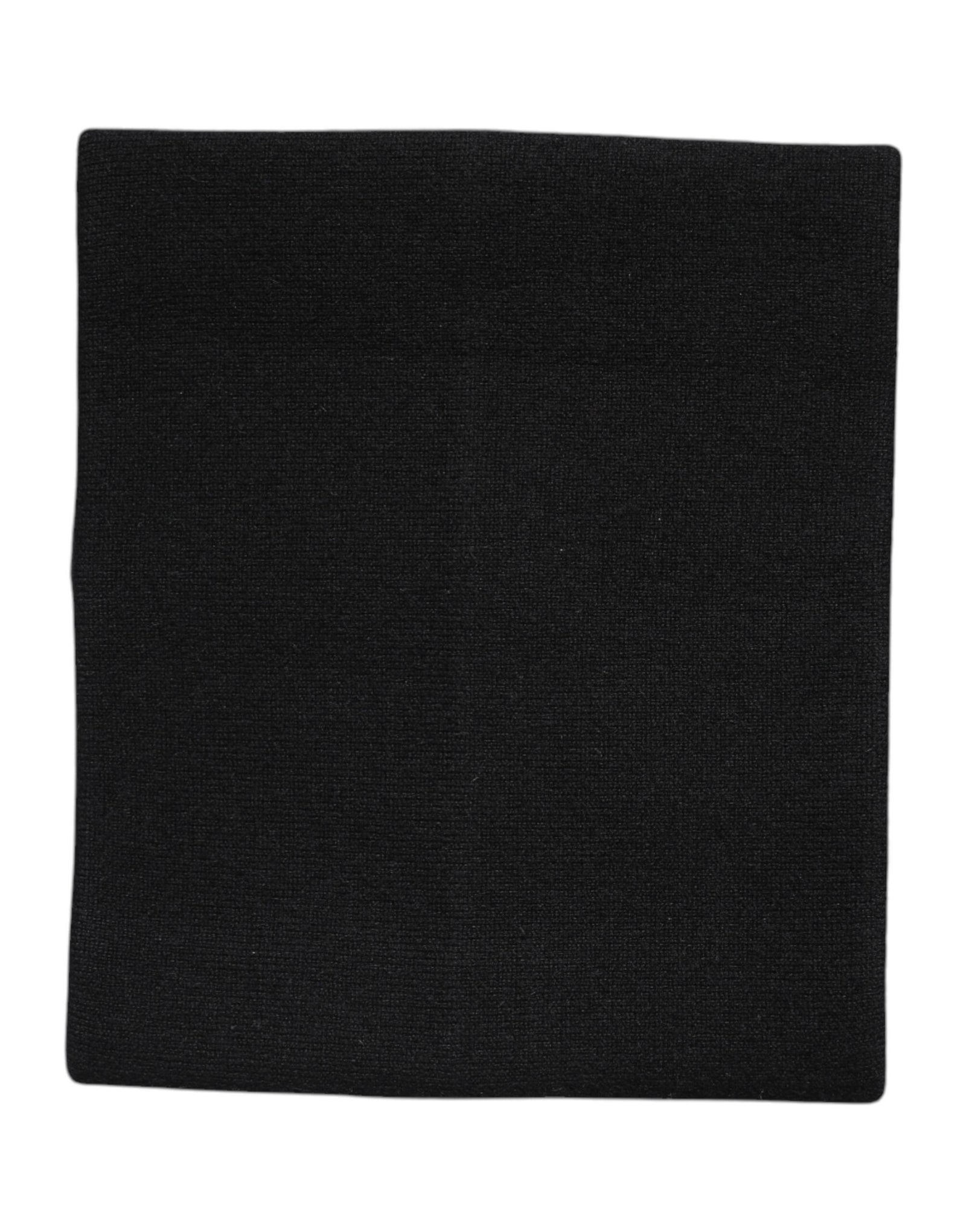 Dolce &amp; Gabbana Black Cashmere Knitted Neck Warmer Foulard Scarf