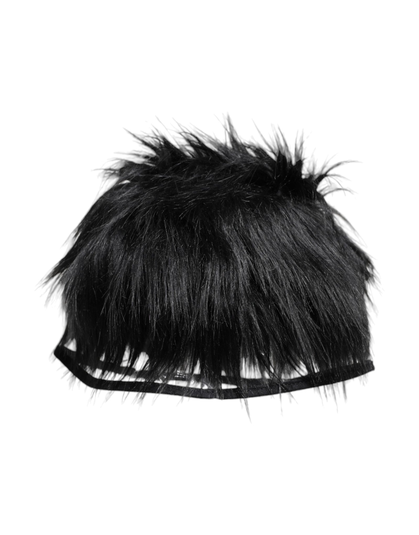 Bob en fausse fourrure noire Dolce &amp; Gabbana