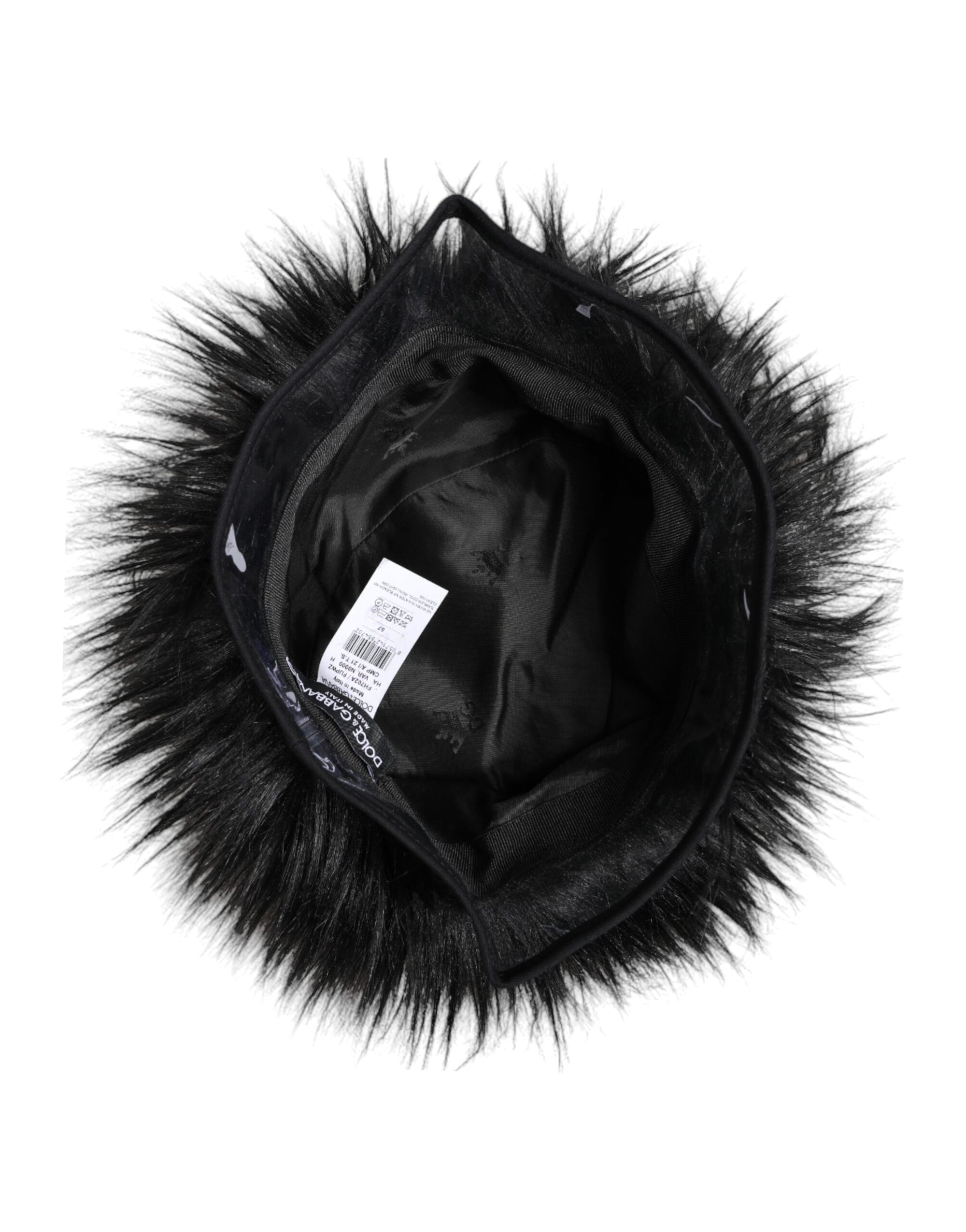 Bob en fausse fourrure noire Dolce &amp; Gabbana