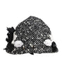 Dolce & Gabbana Black Wool White Floral Embellished Cloche Hat