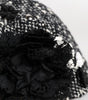 Dolce & Gabbana Black Wool White Floral Embellished Cloche Hat