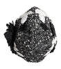 Dolce & Gabbana Black Wool White Floral Embellished Cloche Hat