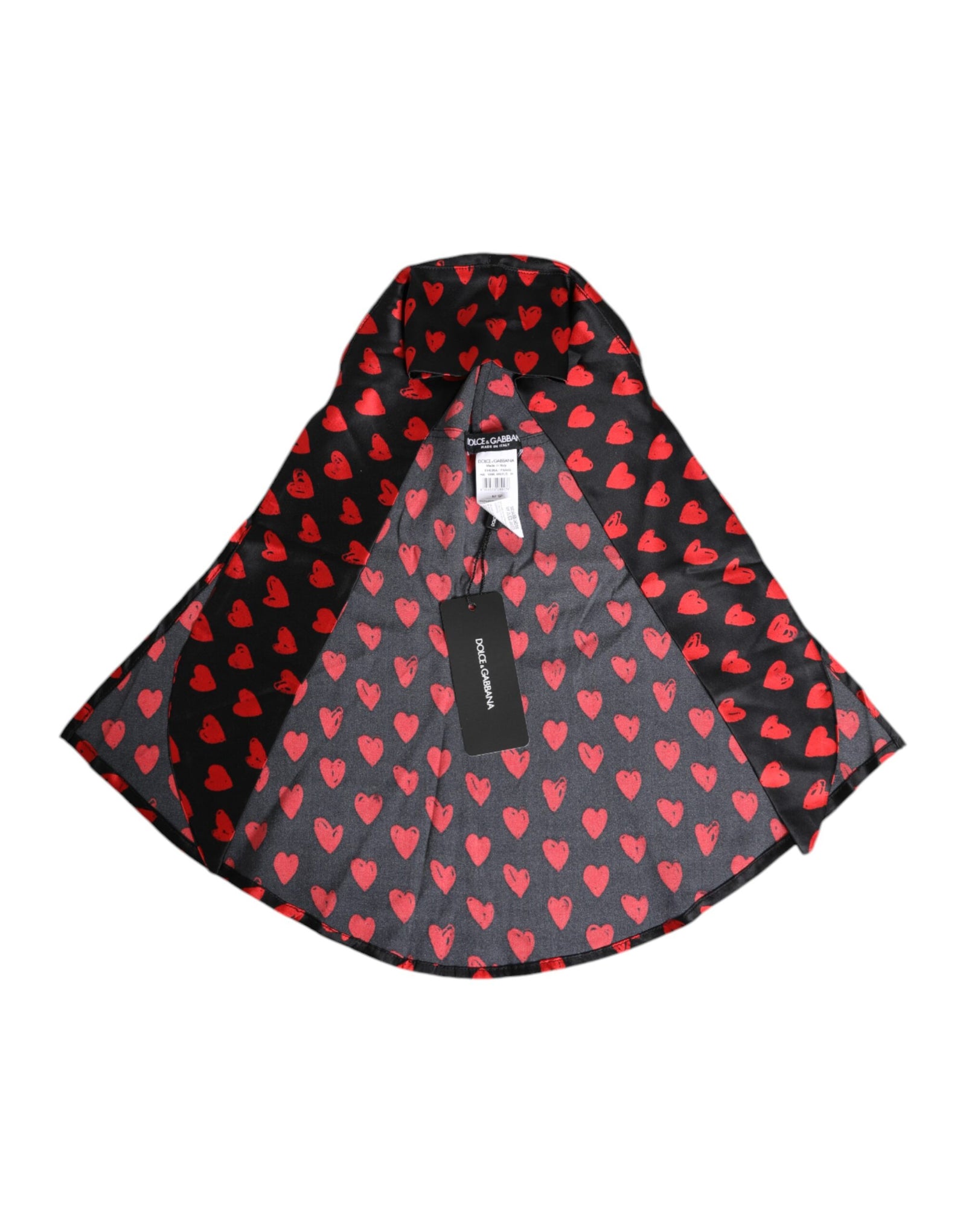 Chapeau Dolce &amp; Gabbana en polyester noir et rouge à cœurs