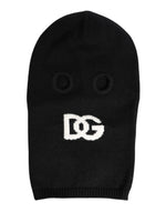 Dolce &amp; Gabbana Black Cashmere Knitted Ski Mask Balaclava Hat