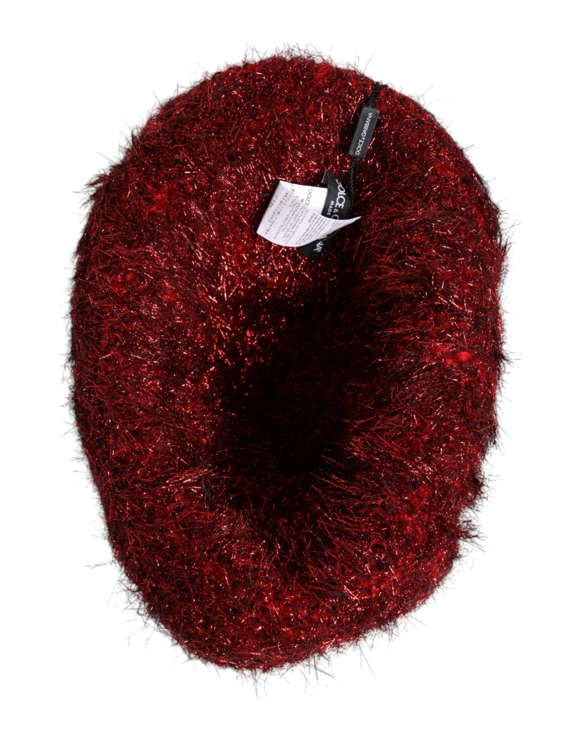 Chapeau seau à large bord en viscose rouge Dolce &amp; Gabbana