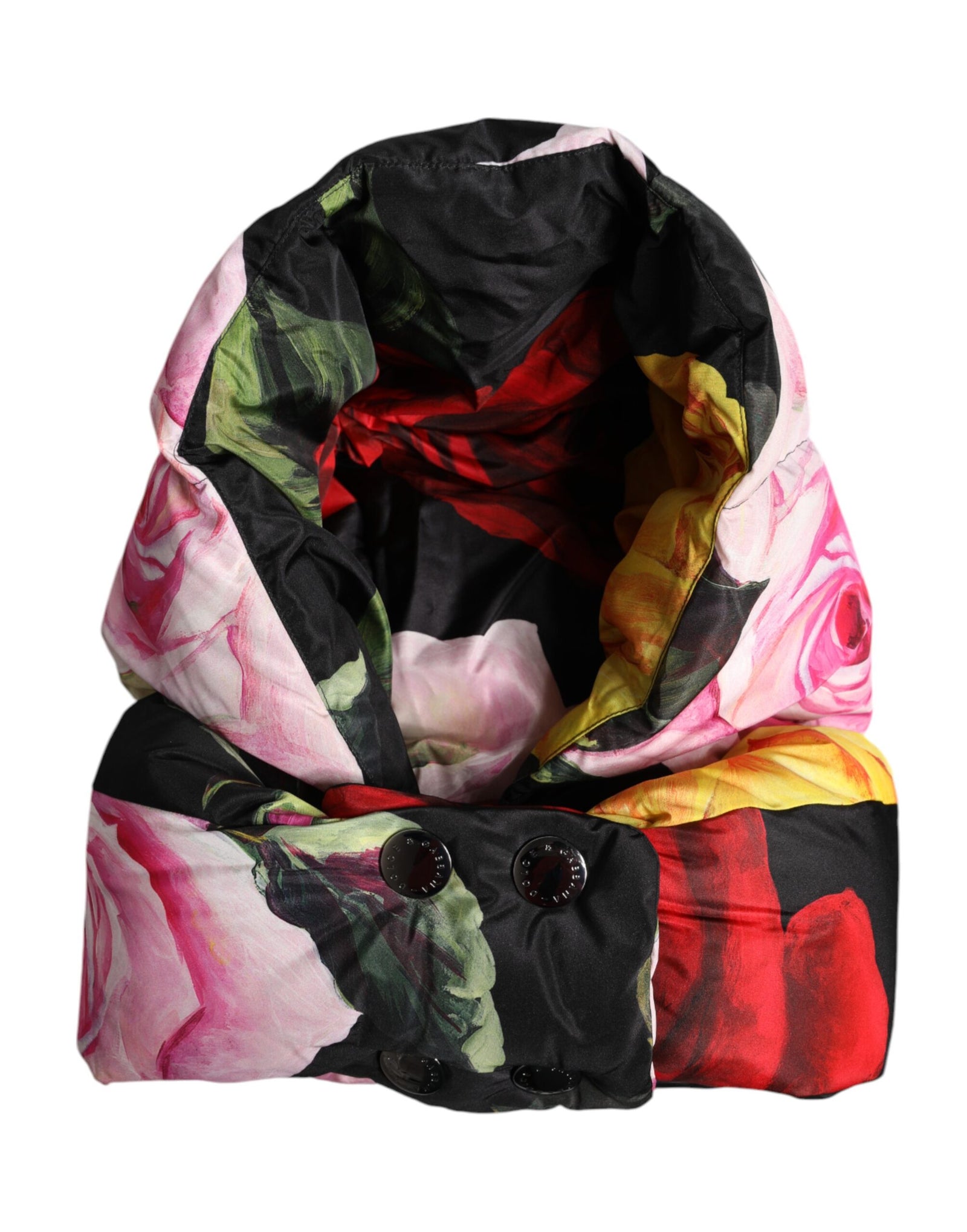 Chapeau enveloppant à imprimé floral noir Dolce &amp; Gabbana