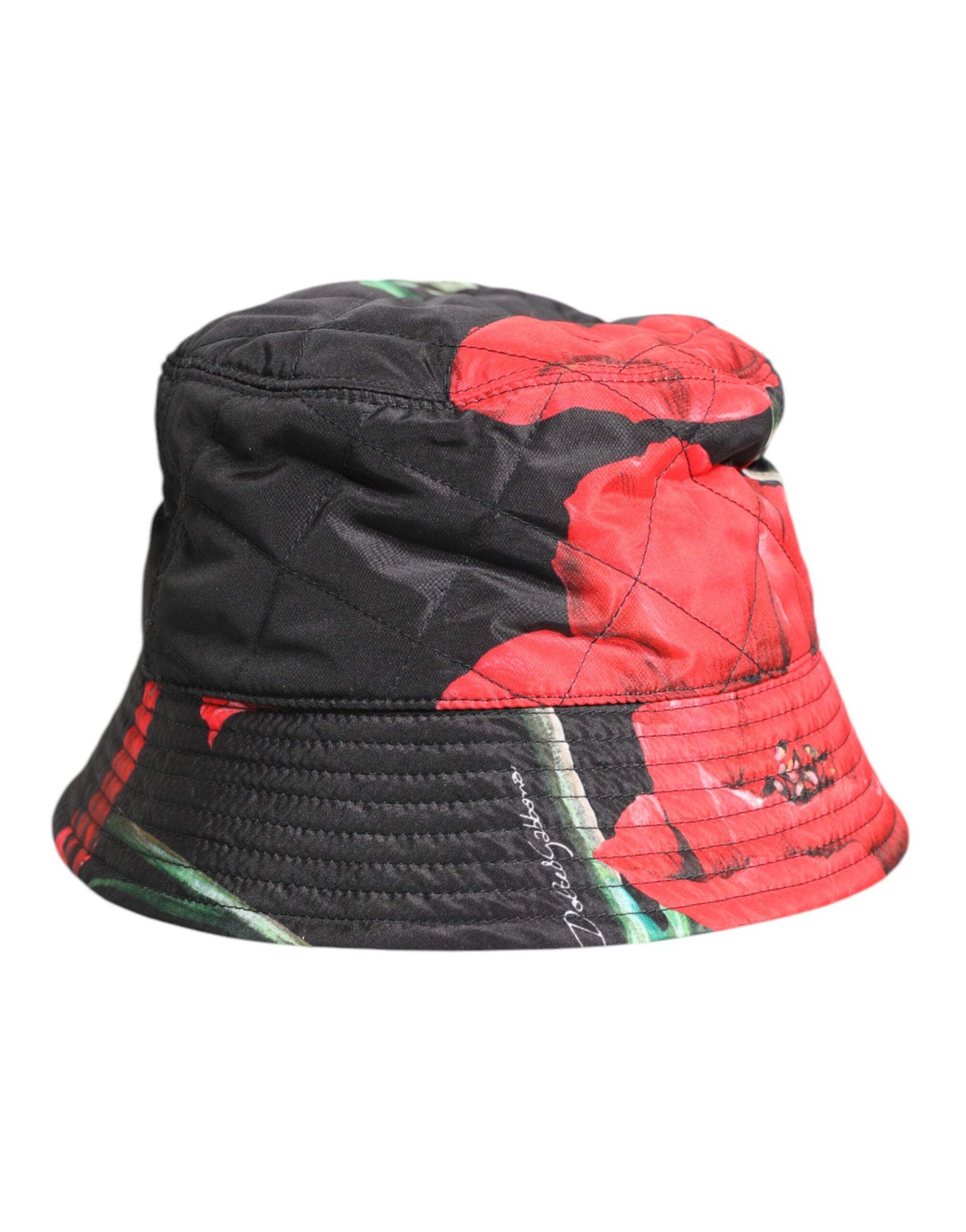 Chapeau seau à large bord Dolce &amp; Gabbana multicolore avec plaque DG