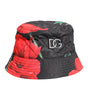 Chapeau seau à large bord Dolce &amp; Gabbana multicolore avec plaque DG