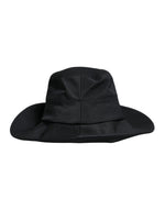 Chapeau Fedora à large bord en coton noir Dolce &amp; Gabbana