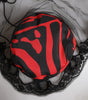 Dolce & Gabbana Black Red Stripes Lace Tulle Bucket Hat